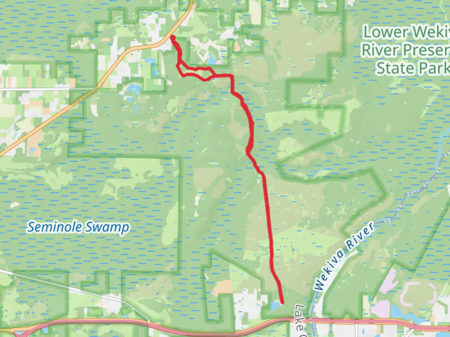 An image depicting the trail Atula Road - Florida Loop Trail and its surrounding area.