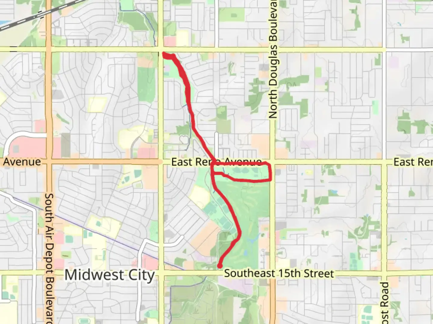An image depicting the trail Soldier Creek Trail and East Trail and its surrounding area.