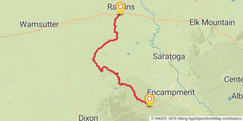 Continental Divide Trail stage 21 Map