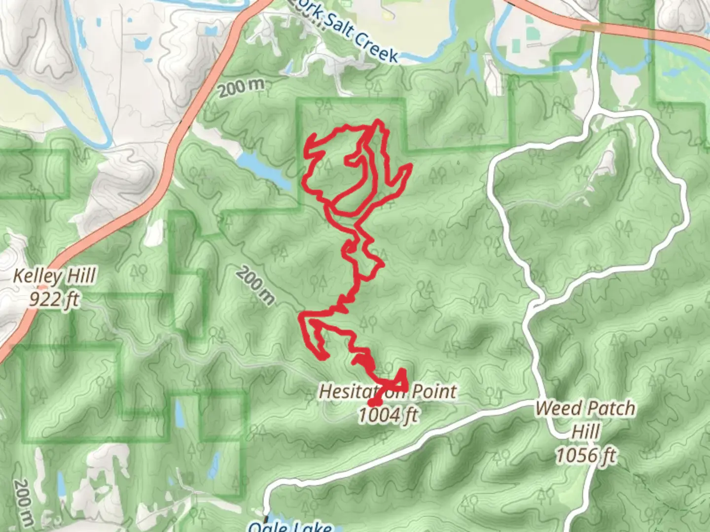 An image depicting the trail Hesitation Point and Green Valley Loop Trail and its surrounding area.
