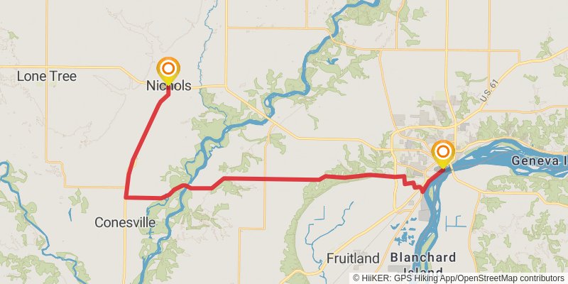 American Discovery Trail - North stage 23 Map