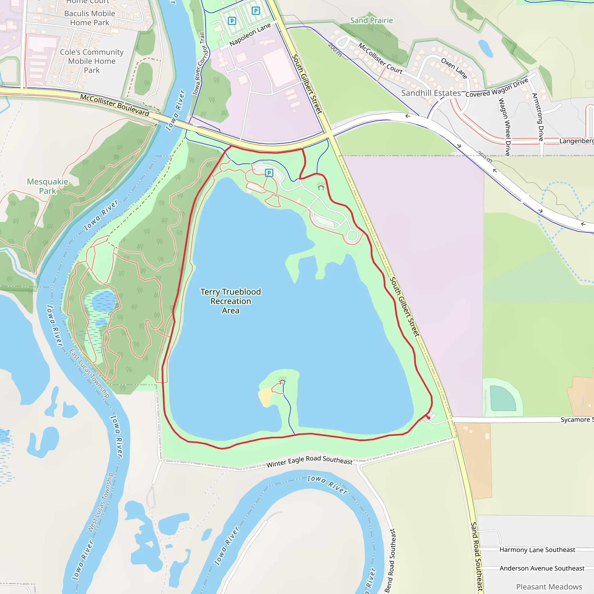 Sand Lake Loop mobile static map