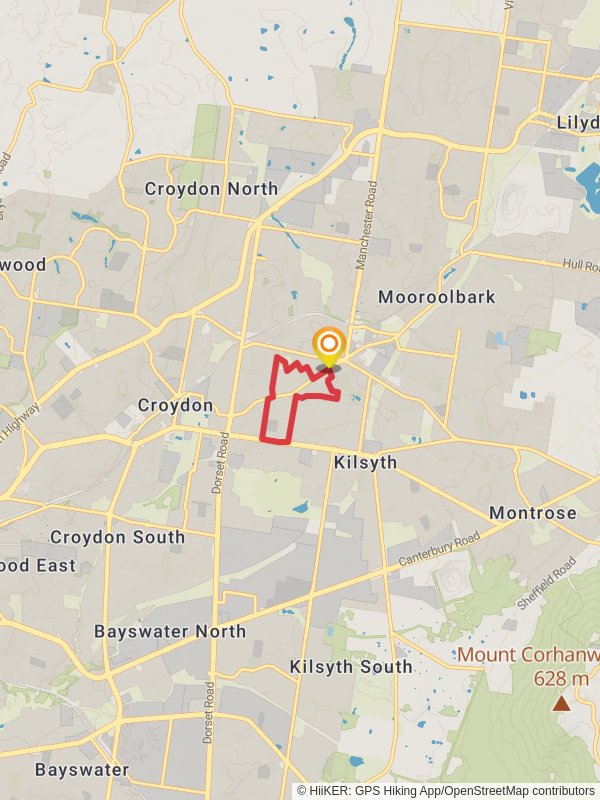 Ruskin Park Walking Route mobile static map