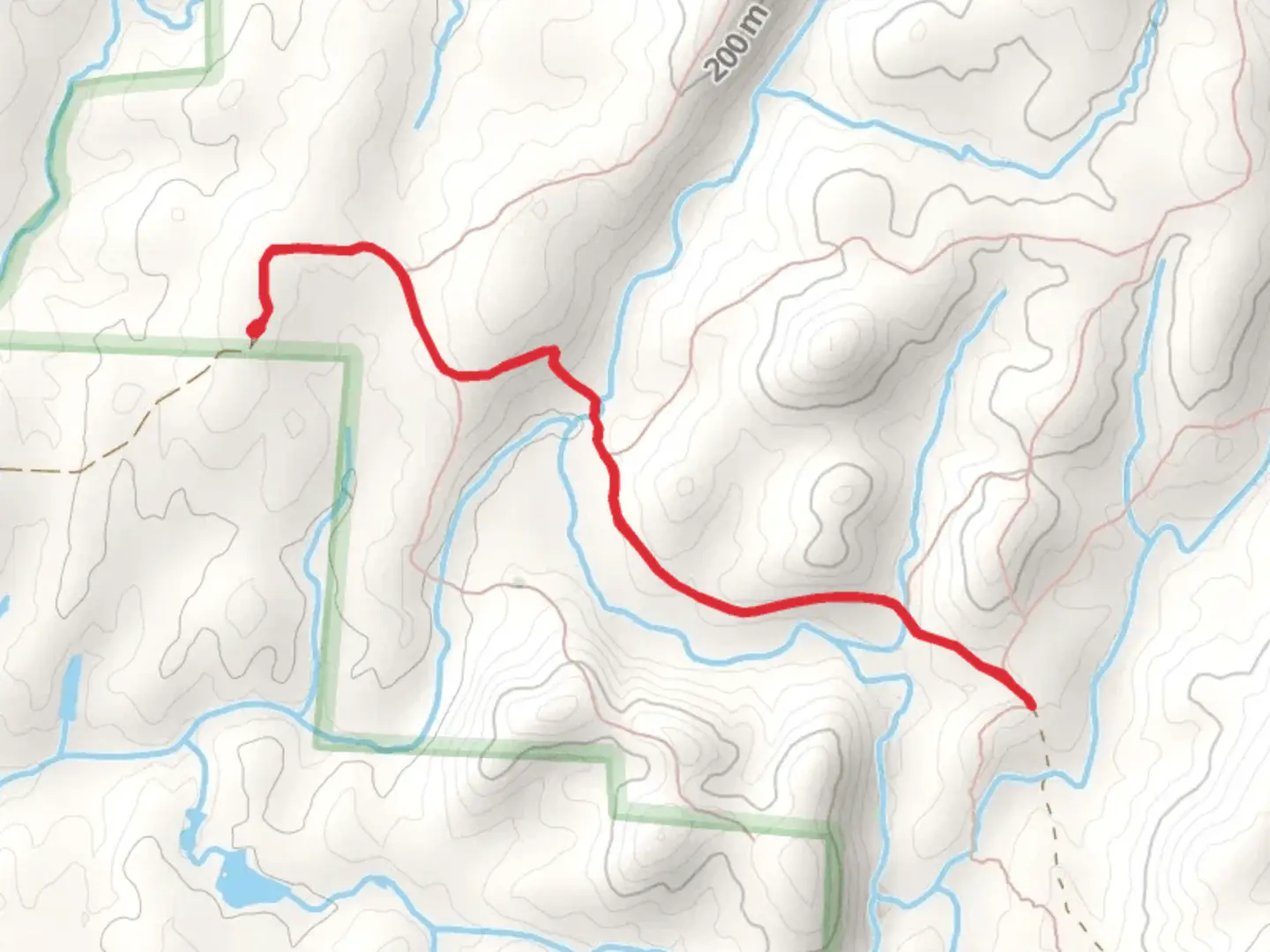 An image depicting the trail Hannah's Creek Trail and its surrounding area.