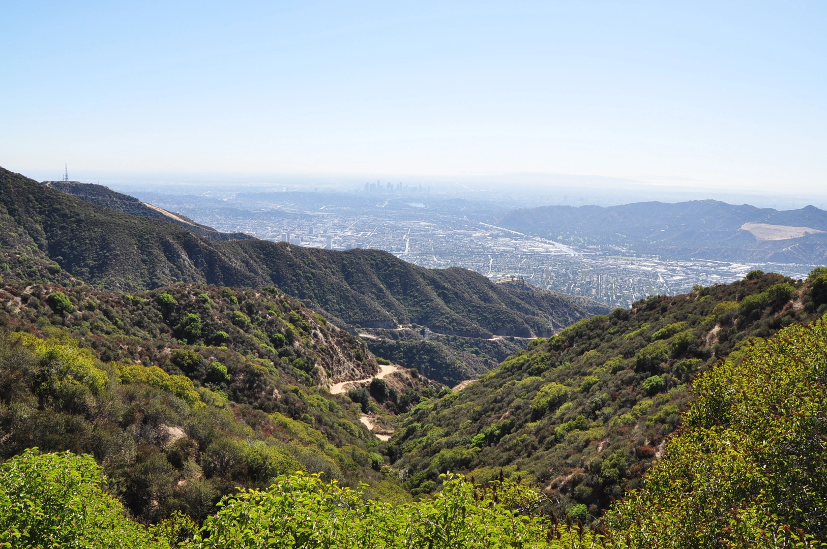 An image depicting the trail Verdugo Peak via Stough Canyon Motorway and its surrounding area.
