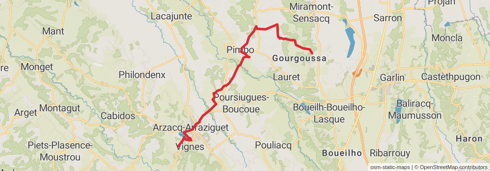 Camino Strasbourg-Saint Jean Pied de Port via Le Puy stage 77 Map