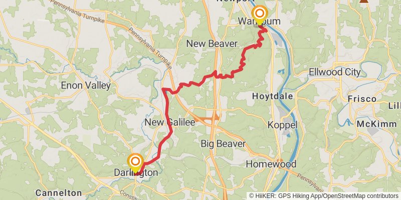 North Country Trail - Pennsylvania stage 2 Map