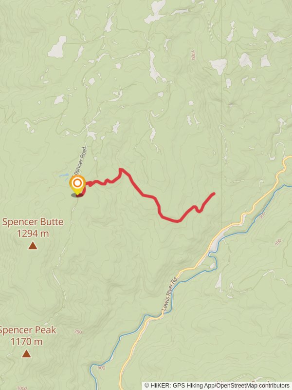 Cussed Hollow Trail mobile static map