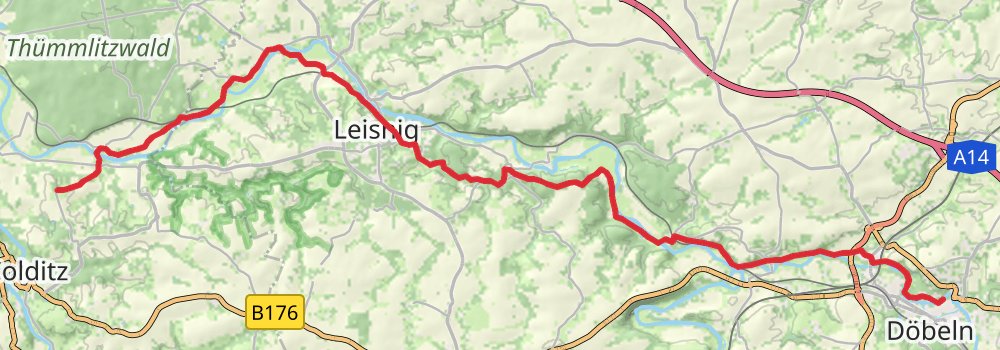 Muldental Wanderweg stage 2 Map