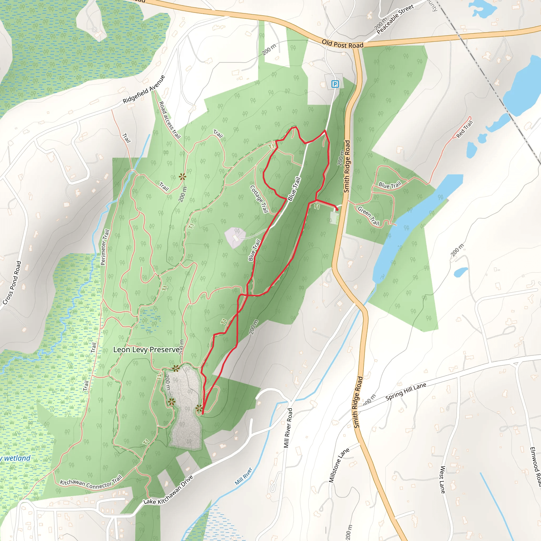Leon Levy Preserve Loop mobile static map