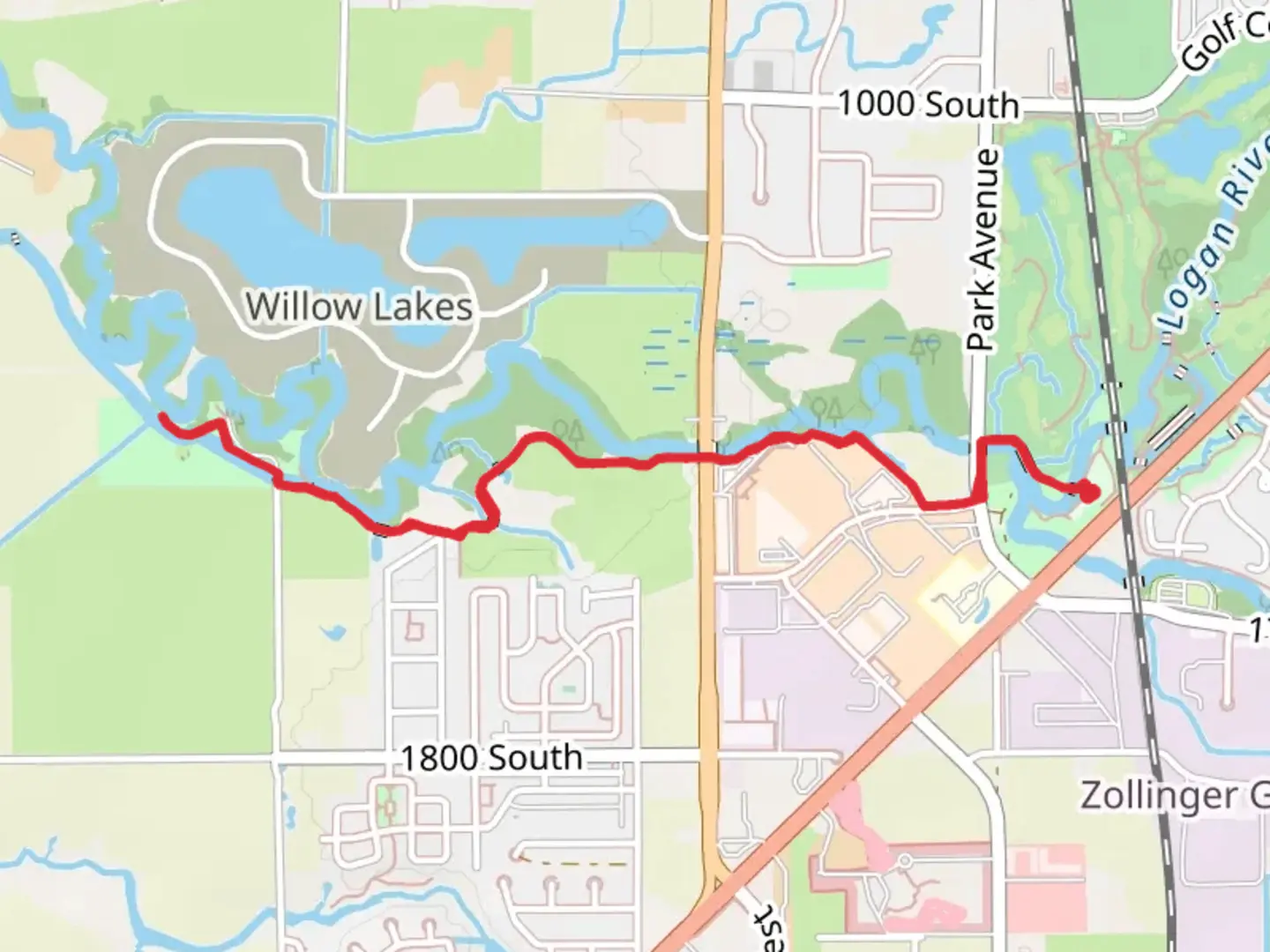 An image depicting the trail Trapper Park and its surrounding area.