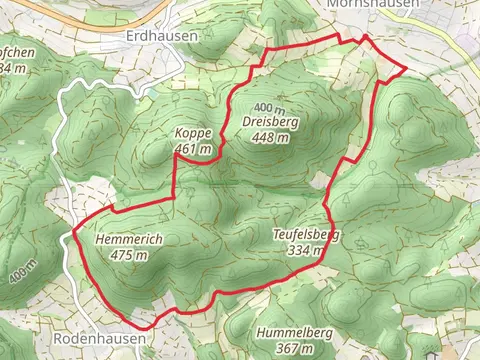 Teufelsberg and Rodenhausen Loop via Hessenweg 5