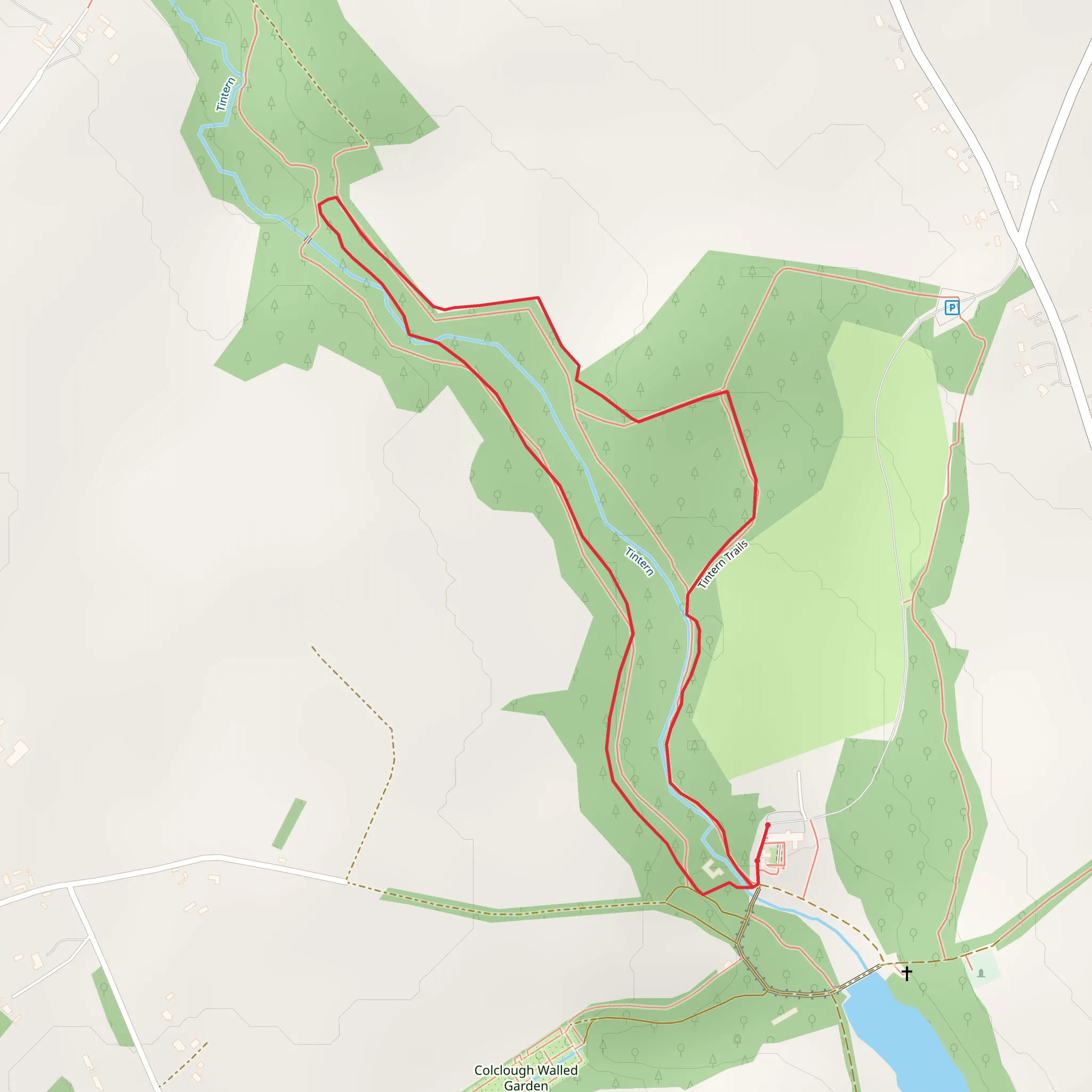 Tintern Trails - Millstream Trail mobile static map