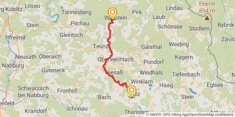 Goldsteig stage 7 Map