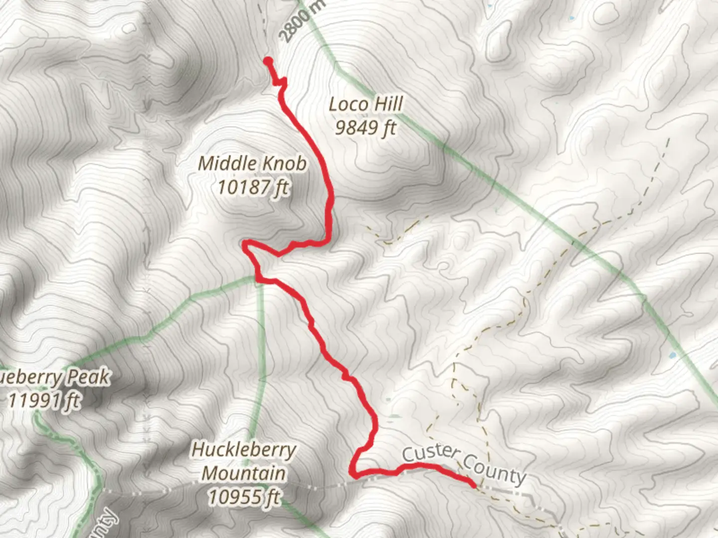An image depicting the trail Cottonwood Creek via Rainbow - 1336 and its surrounding area.