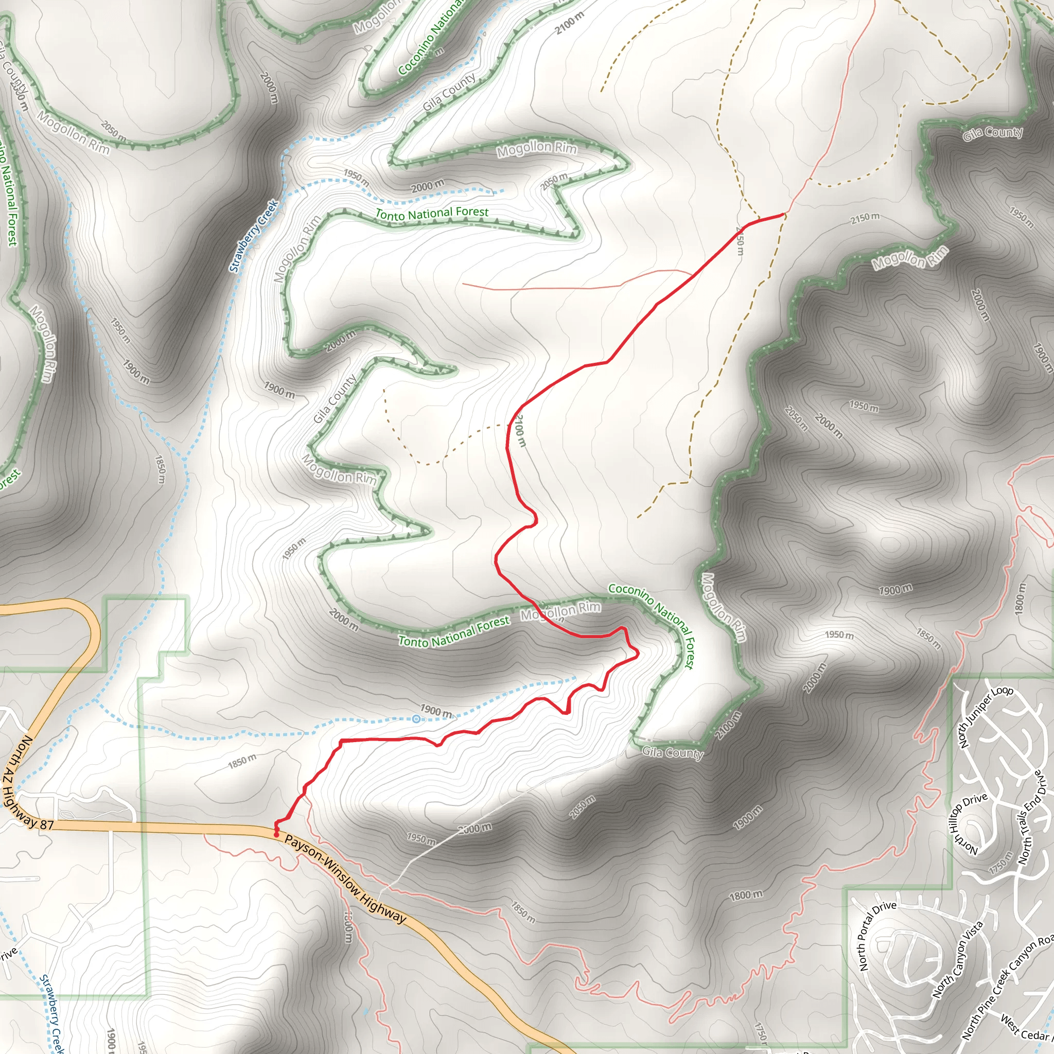 Rock Wall Trail mobile static map