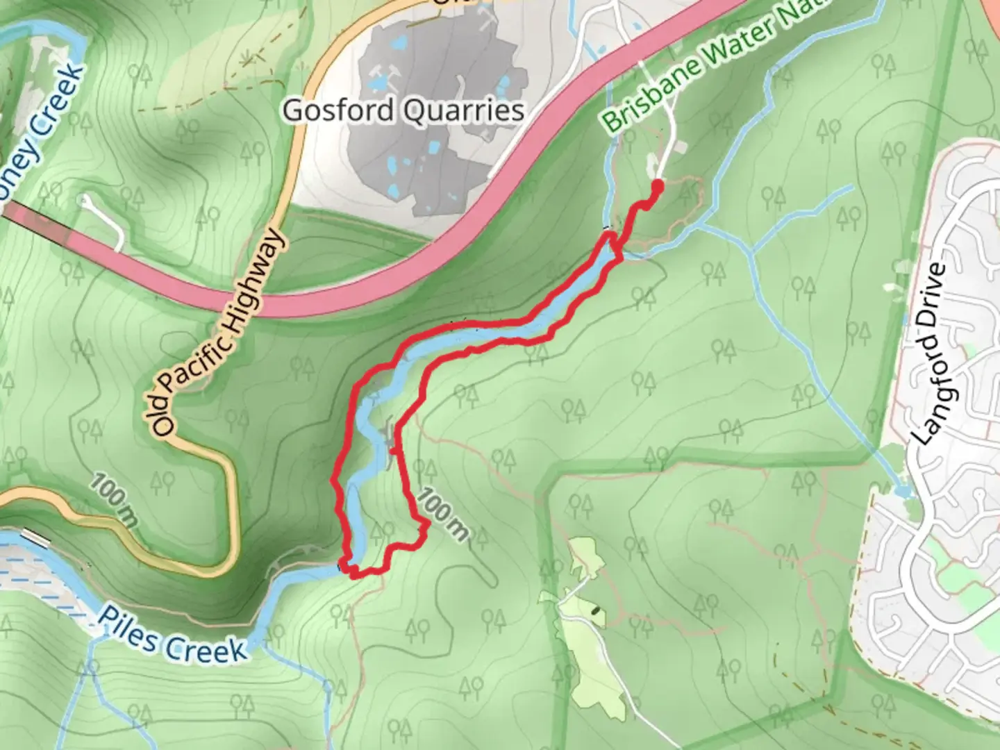 An image depicting the trail Piles Creek Loop and its surrounding area.
