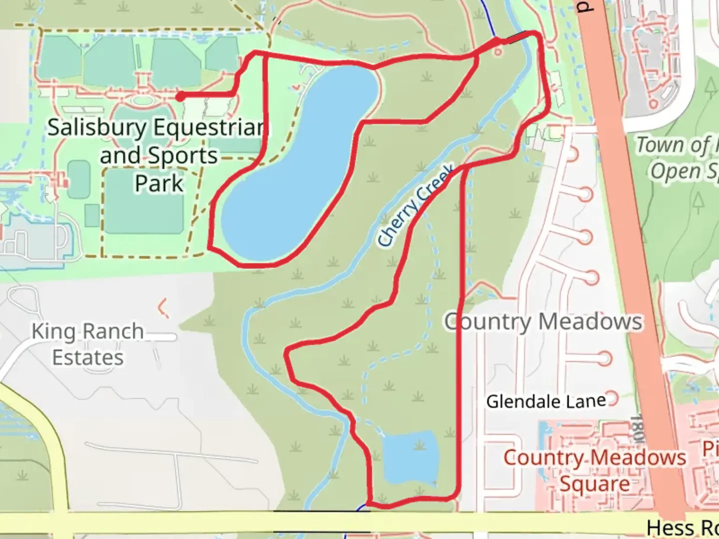 An image depicting the trail Cherry Creek Loop Trail and its surrounding area.