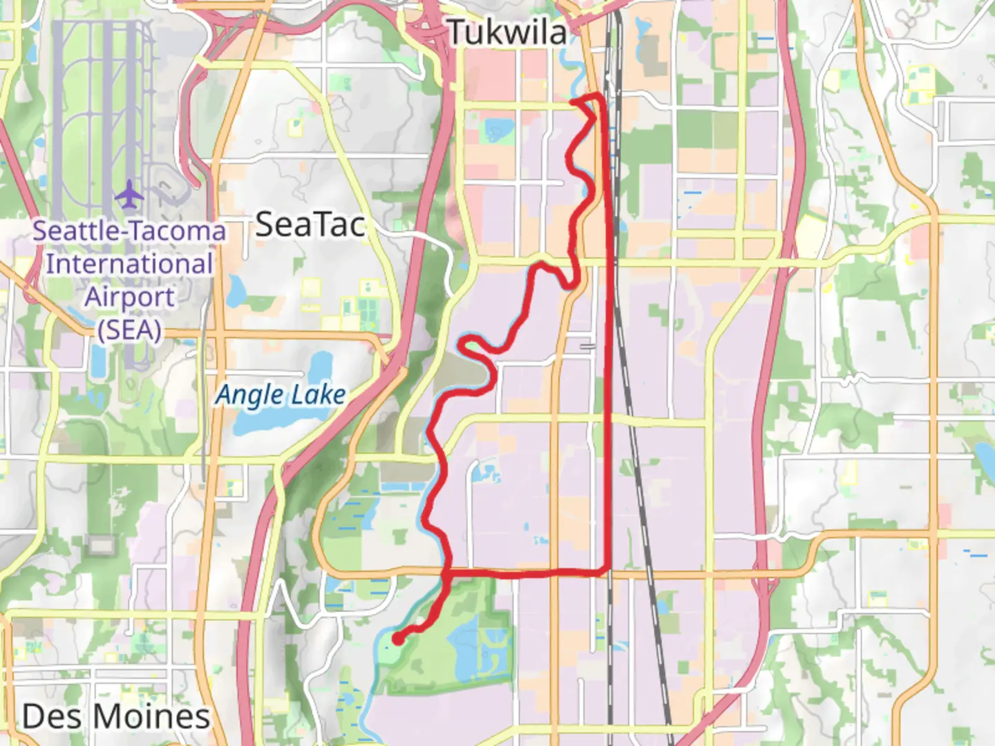 An image depicting the trail Green River Trail and its surrounding area.