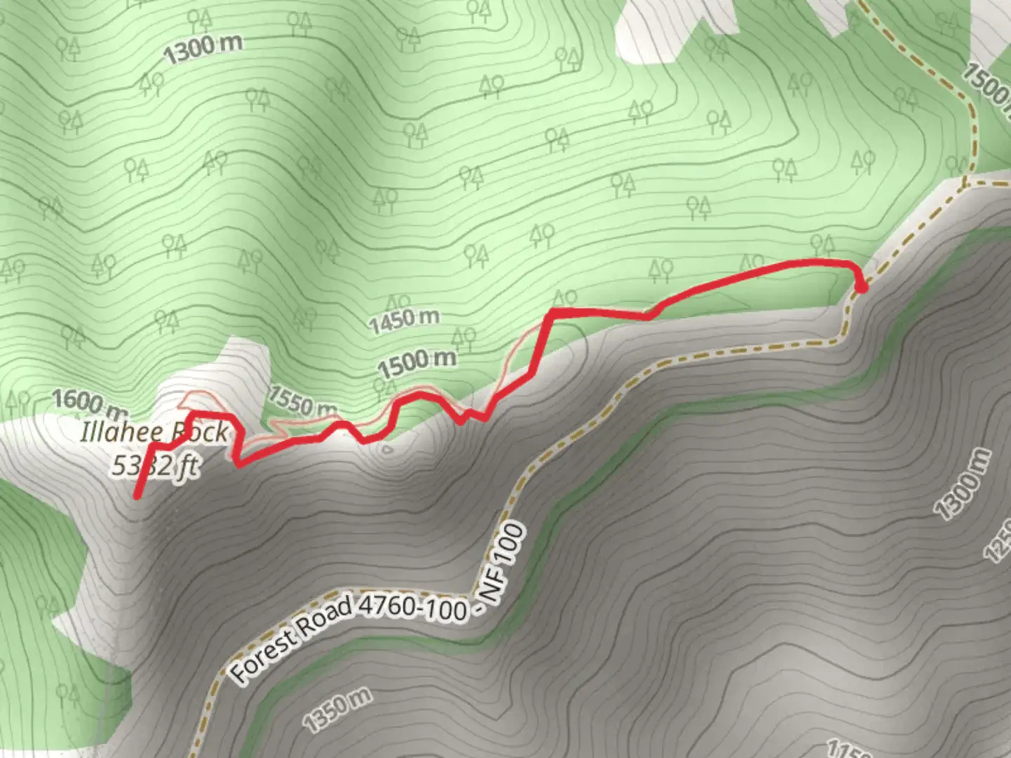 An image depicting the trail Illahee Rock via Illahee Lookout Trail and its surrounding area.