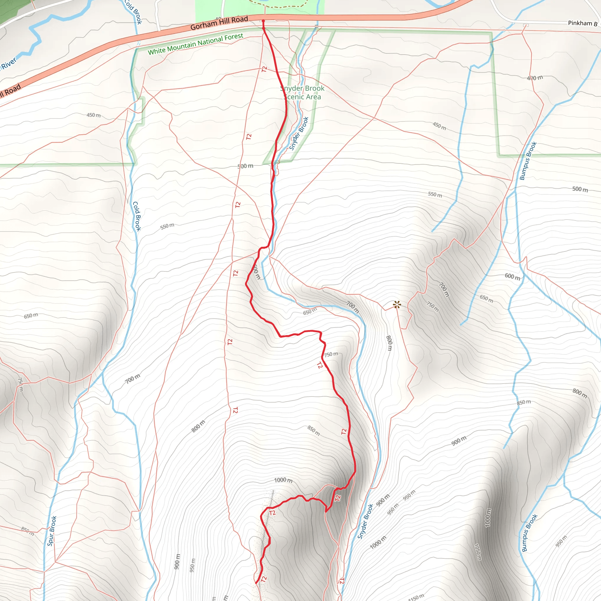 Scar Trail via Valley Way mobile static map