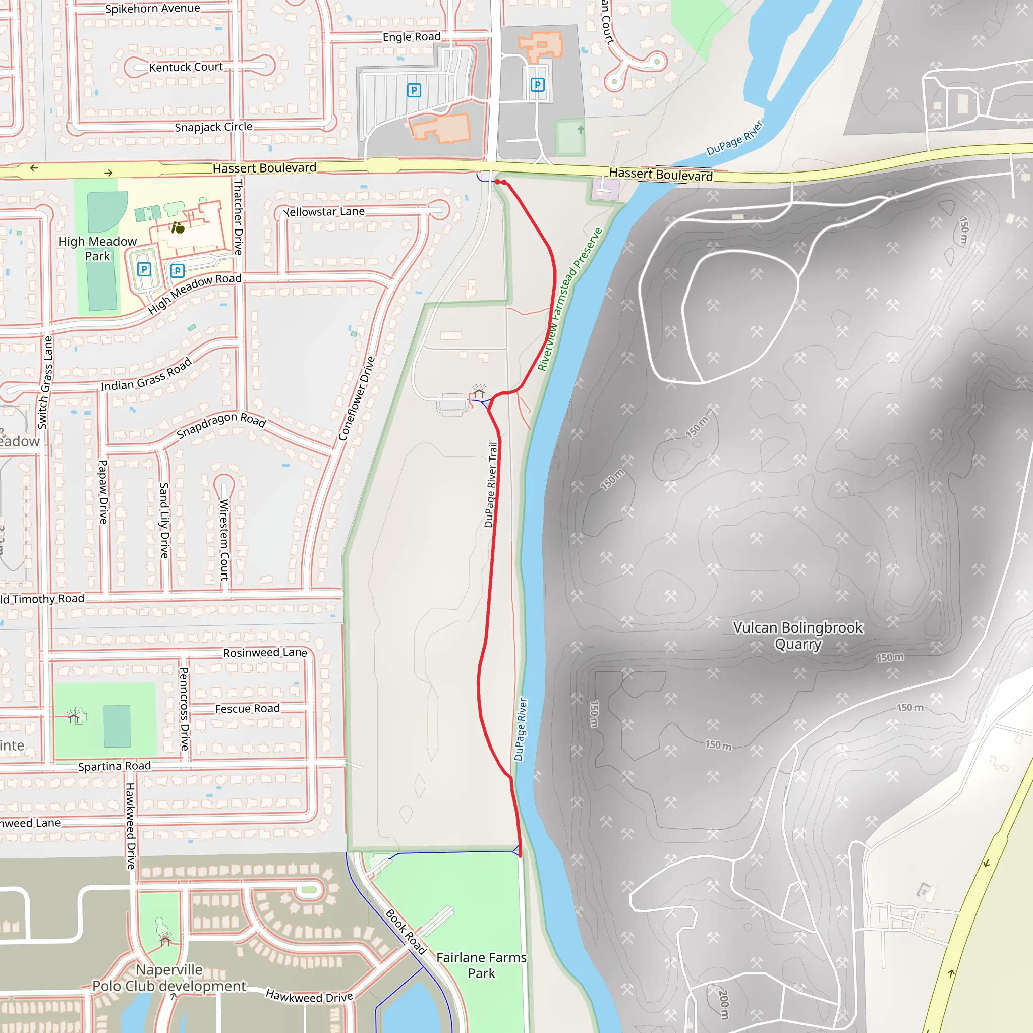 DuPage River Trail mobile static map