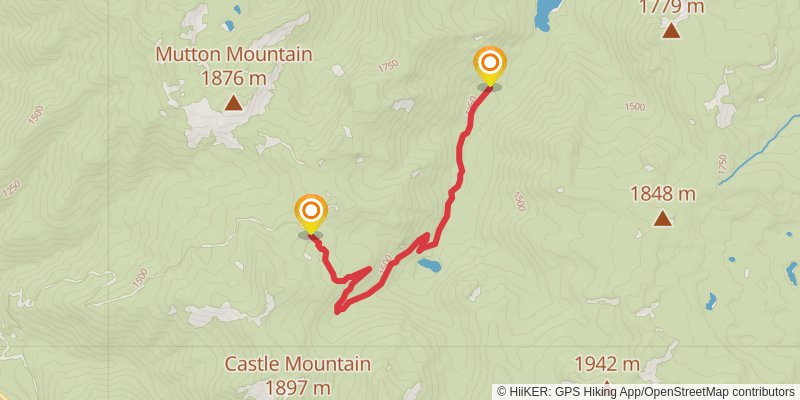 Greenwater Lakes Trail stage 2 Map