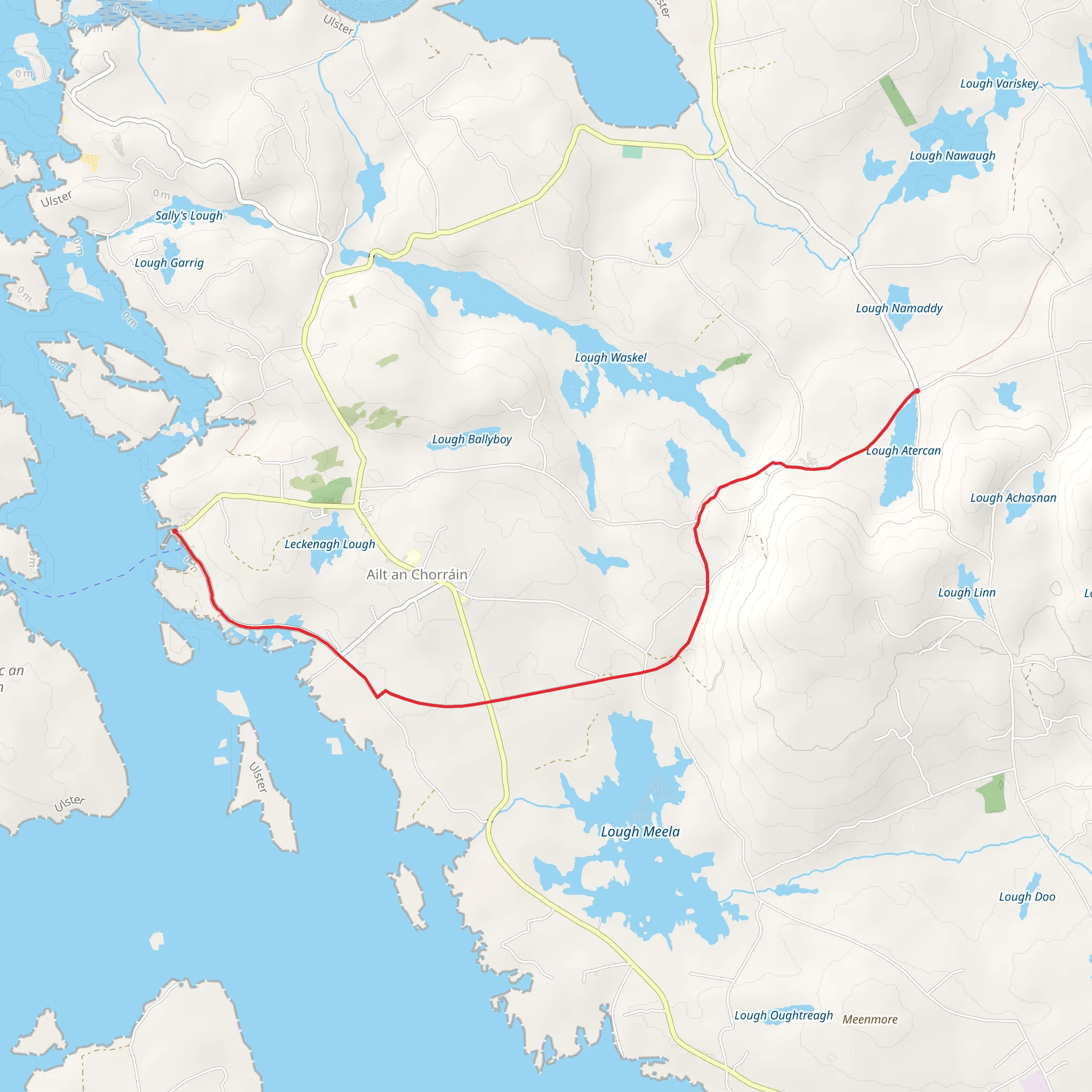 Siuloid an Sean Bhothar Iarainn mobile static map