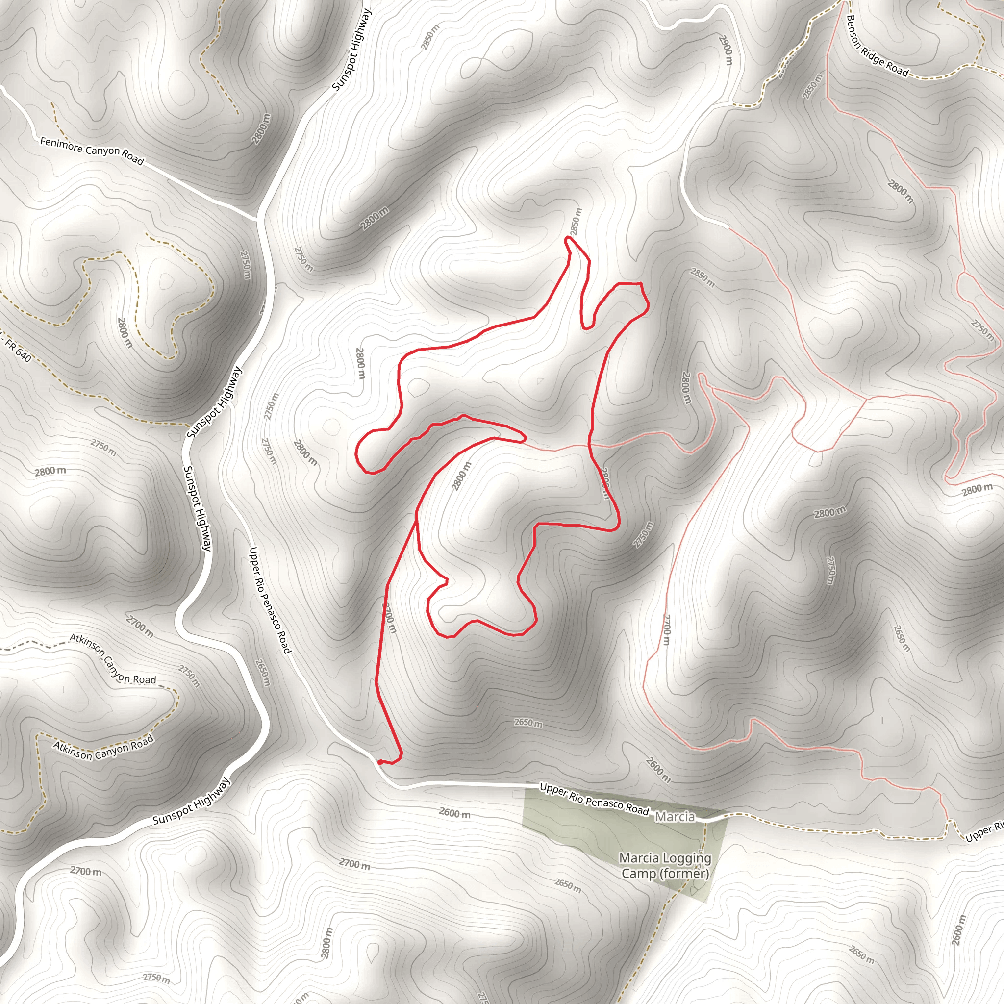 Schofield Canyon Trail mobile static map