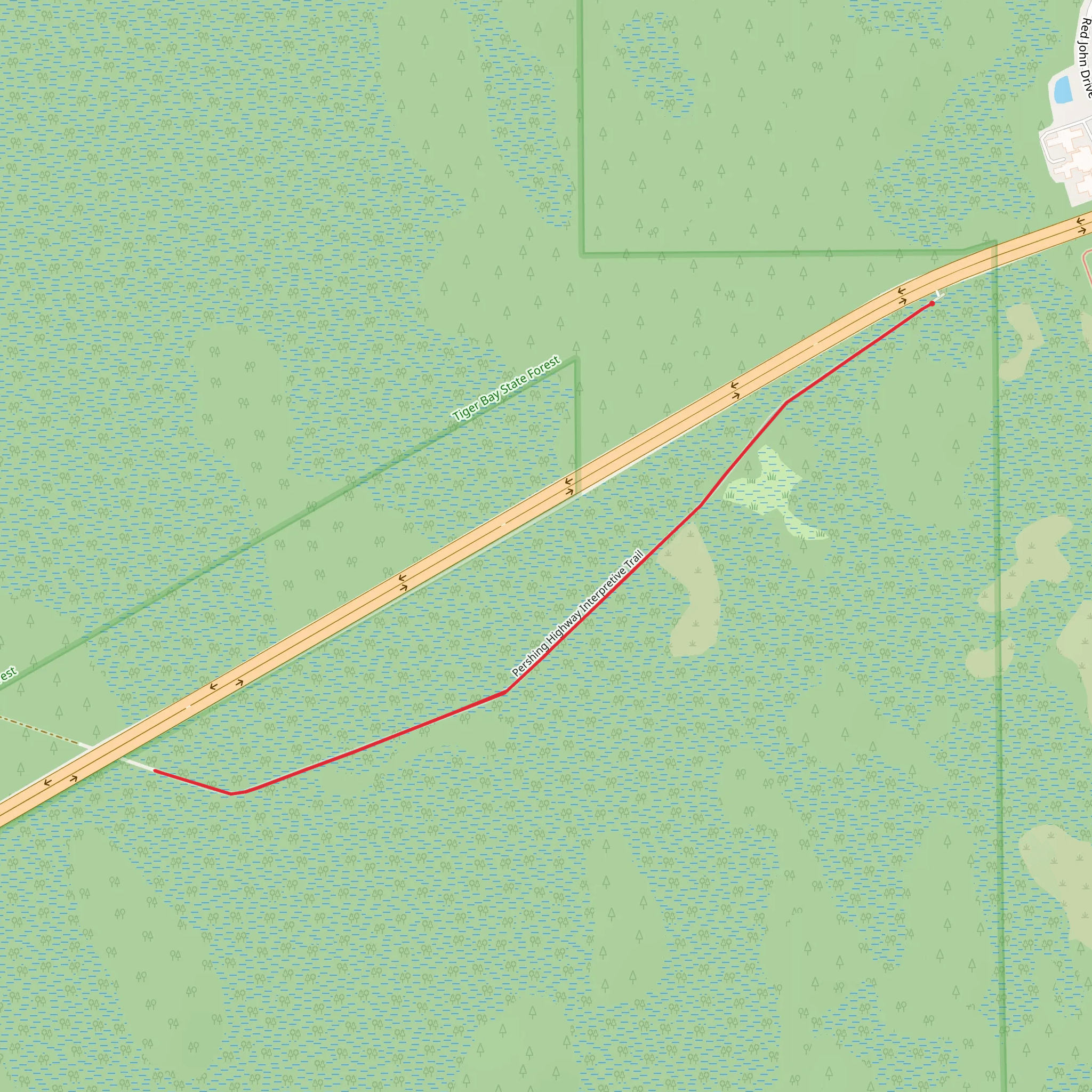 Pershing Highway Interpretive Trail mobile static map