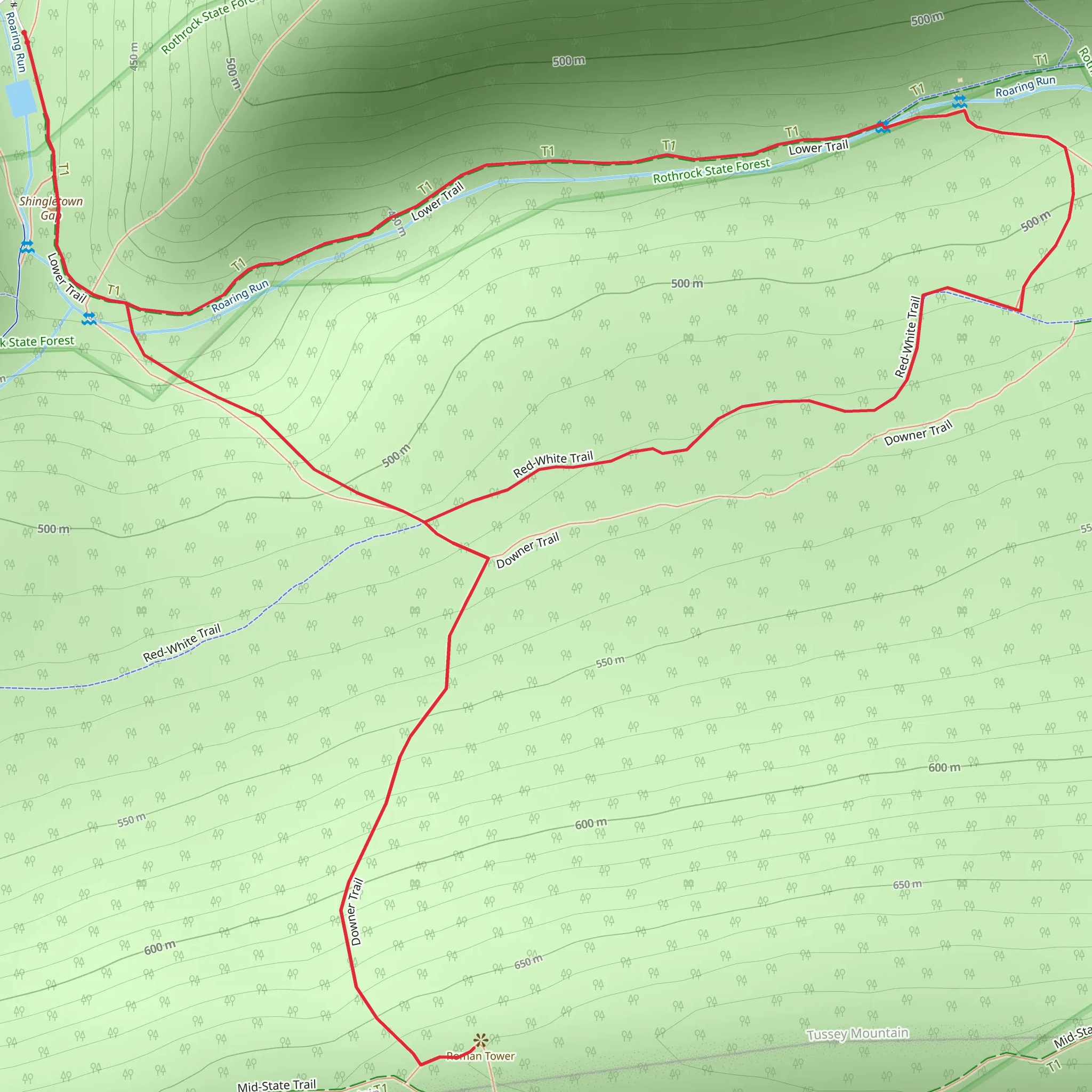 Shingletown Gap mobile static map