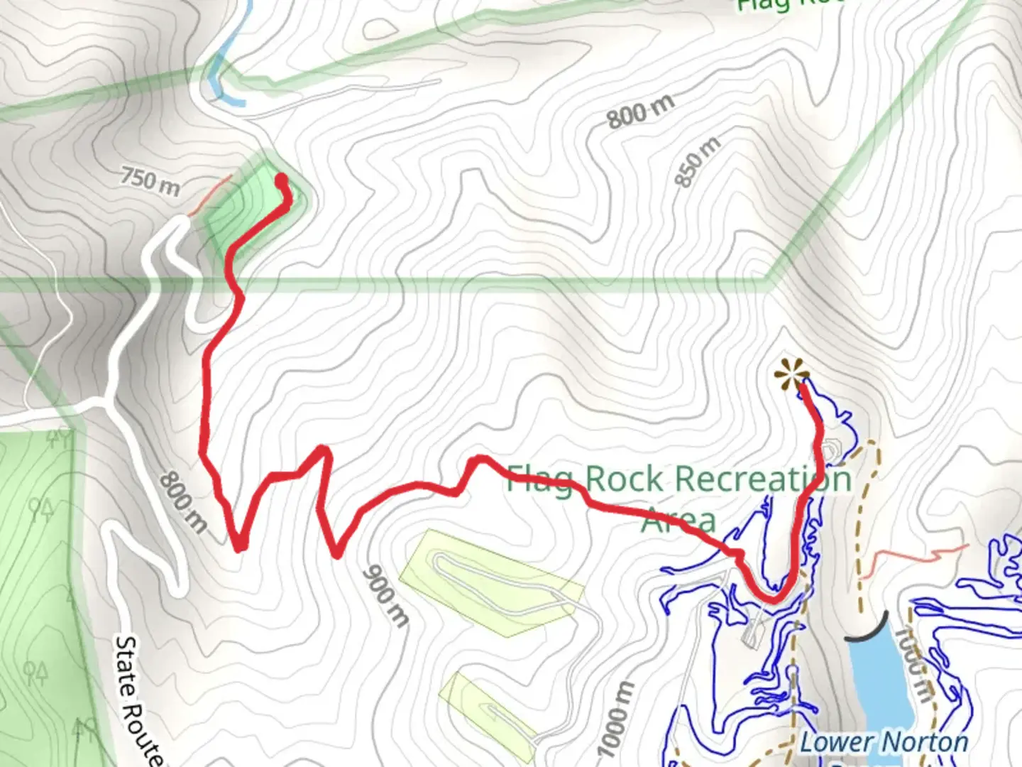 An image depicting the trail Legion Park and its surrounding area.