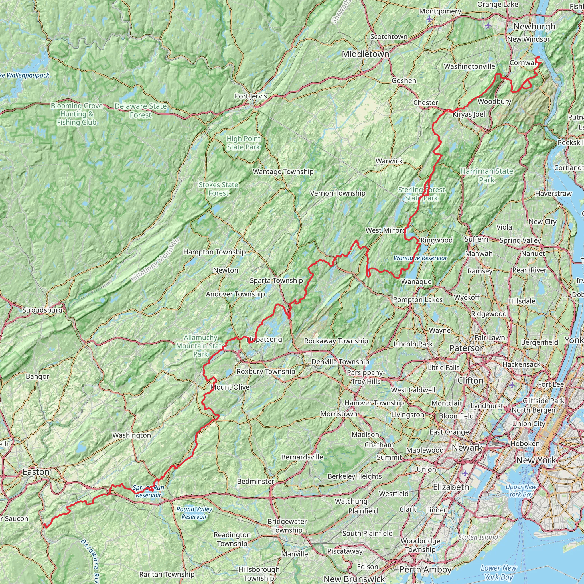 Highlands Trail mobile static map