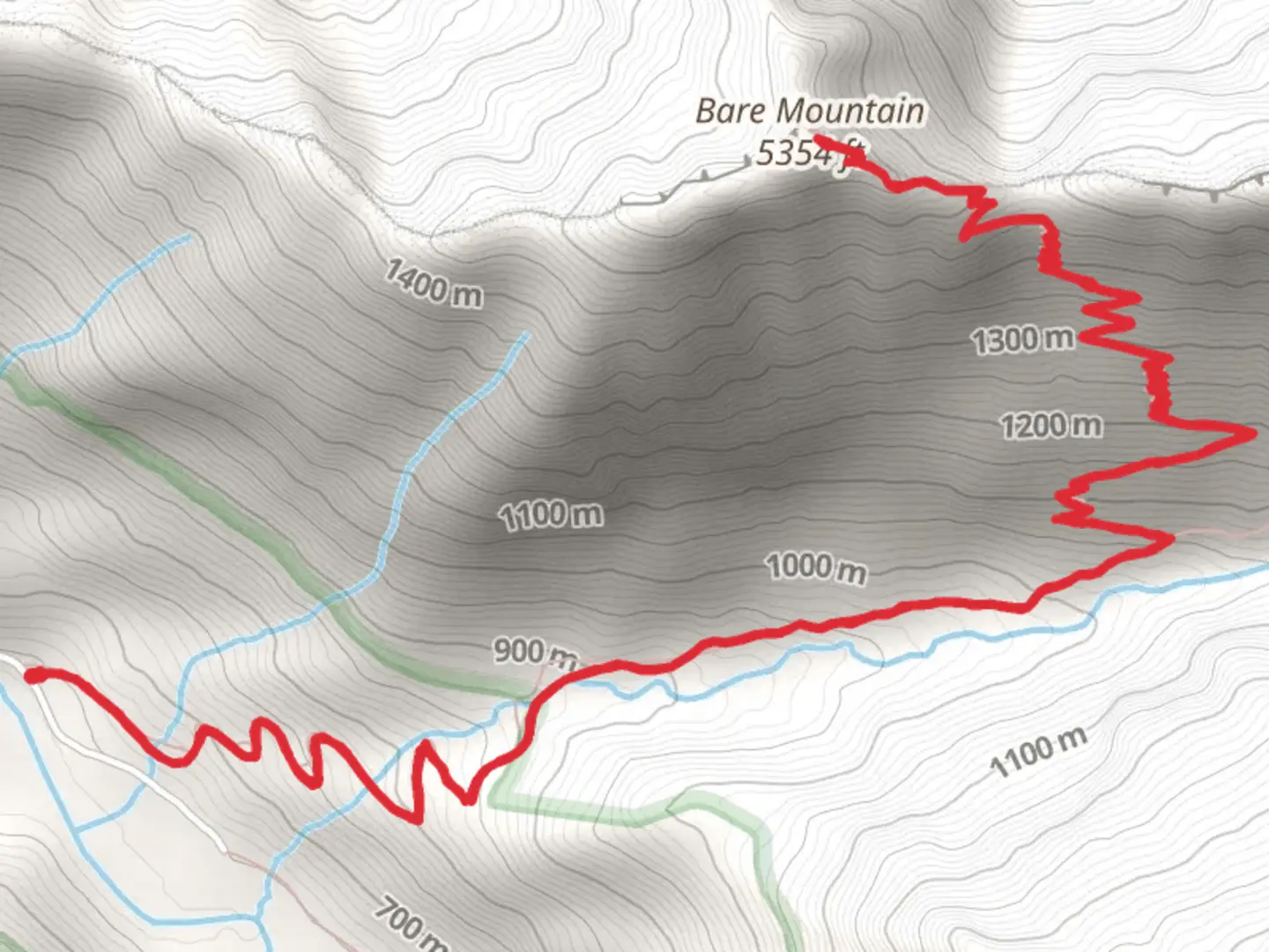 An image depicting the trail Bare Mountain Trail and its surrounding area.