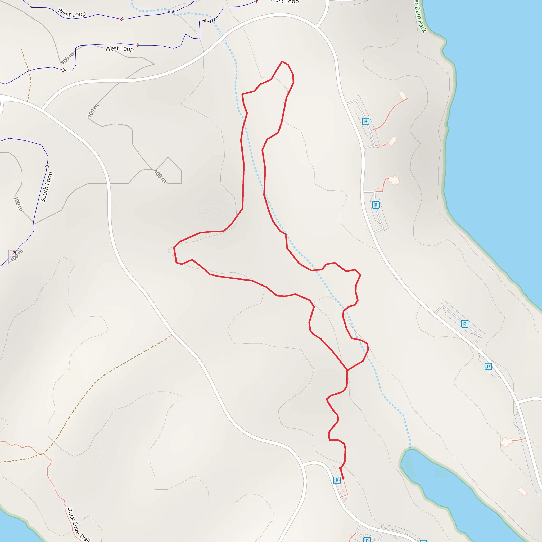 Beaverdam Creek Loop Overlook mobile static map