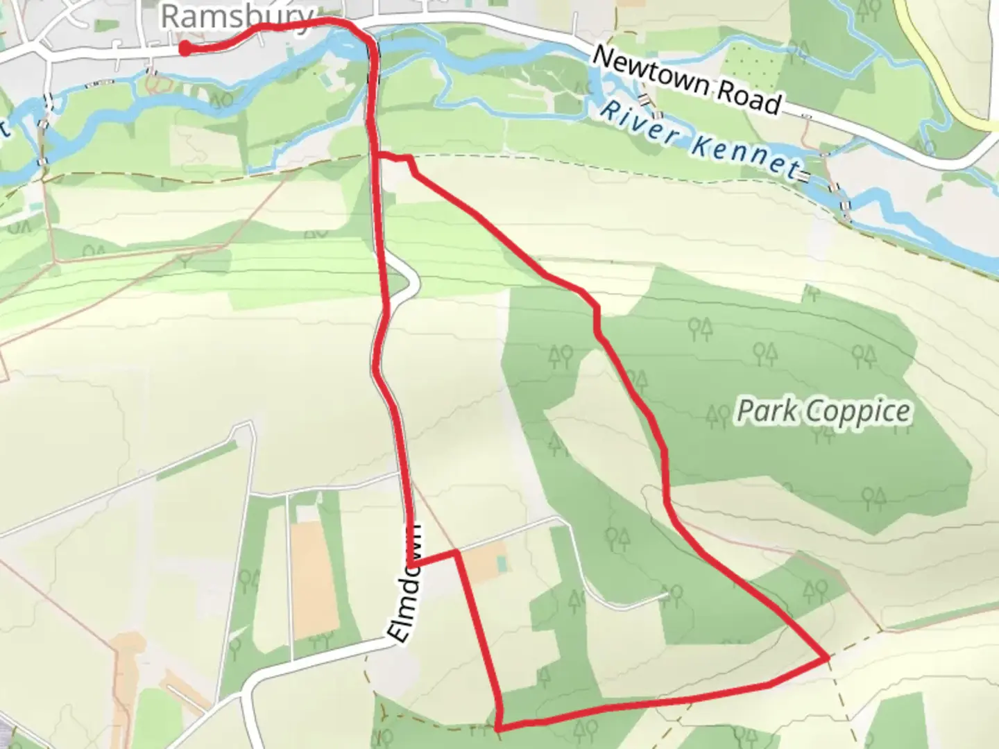 An image depicting the trail Atherton Coppice Loop and its surrounding area.