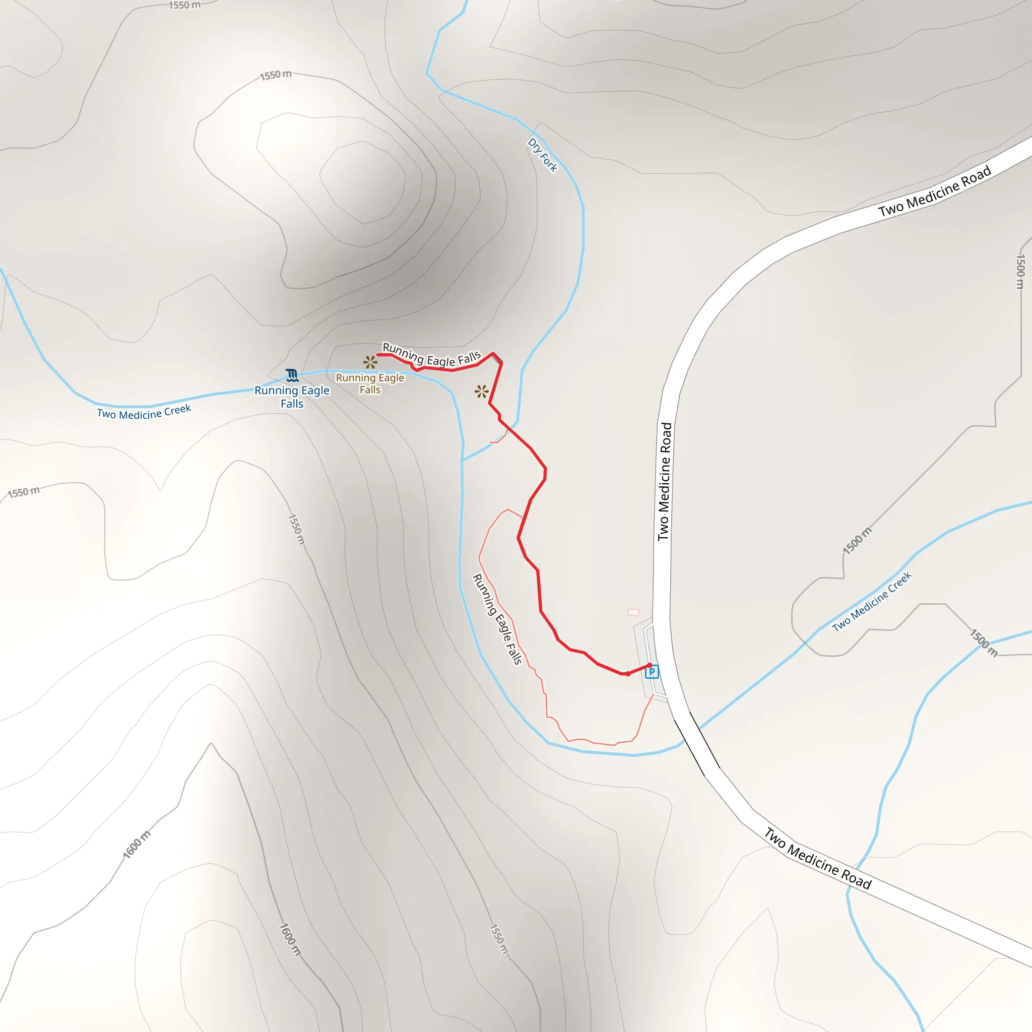 Running Eagle Falls Trail mobile static map