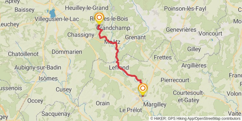 Via Francigena - France stage 40 Map