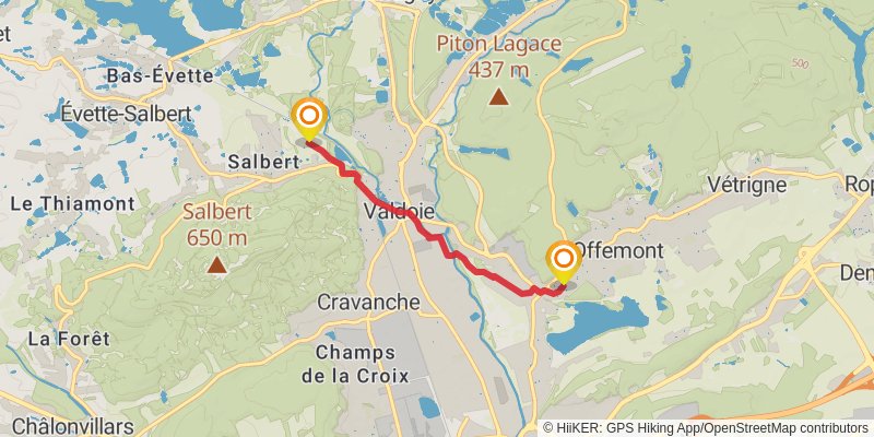 GR de Pays - Randonnée des Forts alt 4 Map