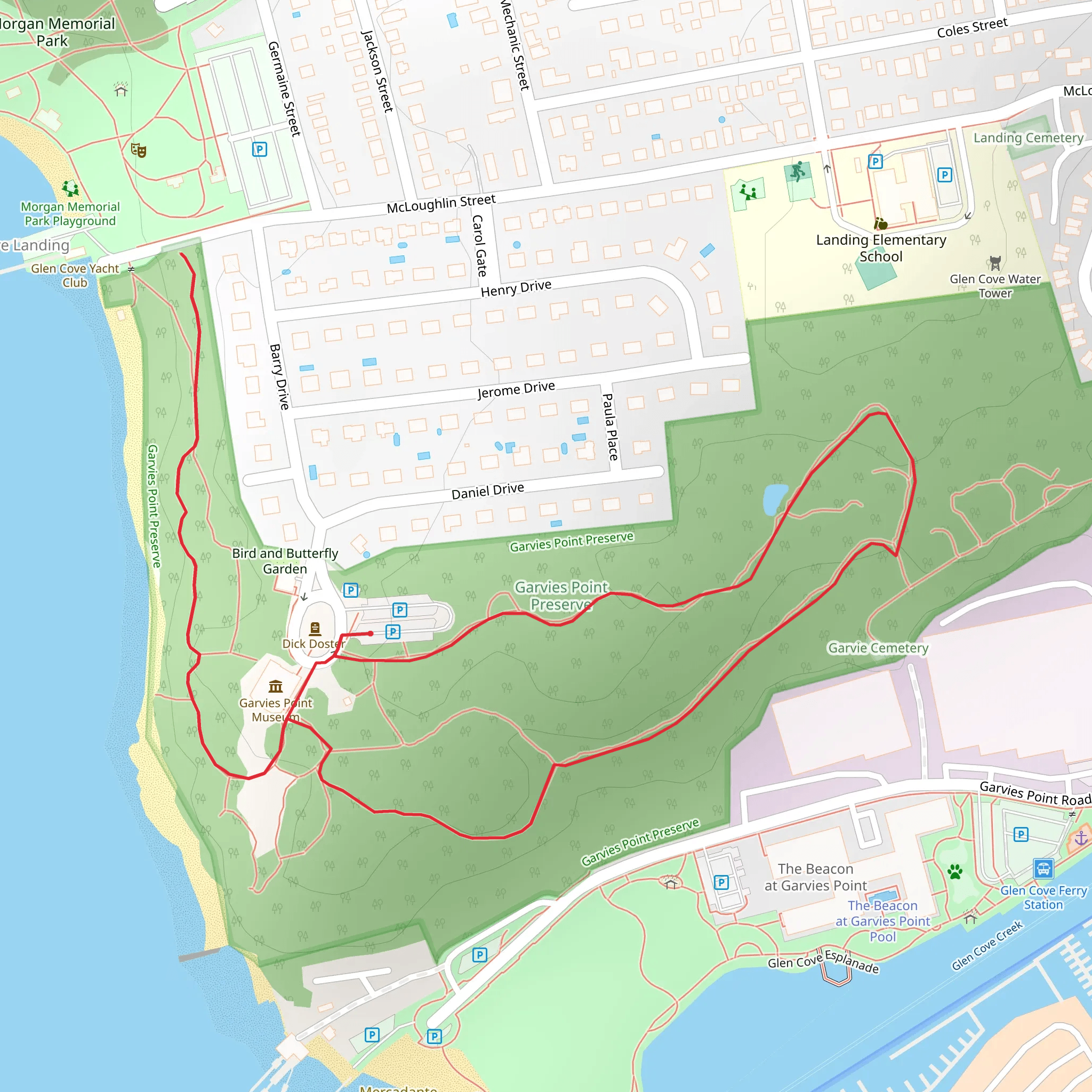 Garvies Point Preserve Loop Trail mobile static map