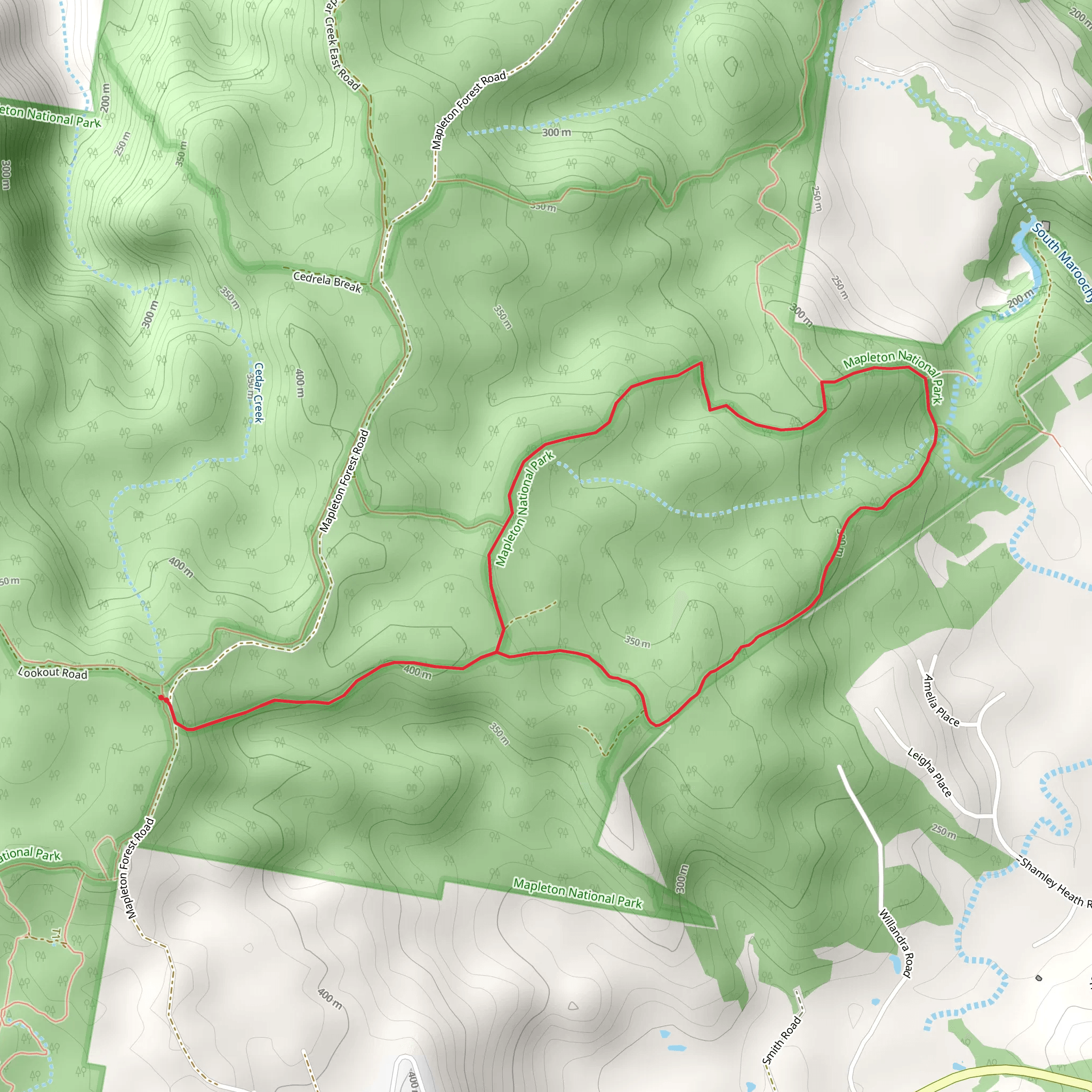Kureelpa Falls Circuit mobile static map
