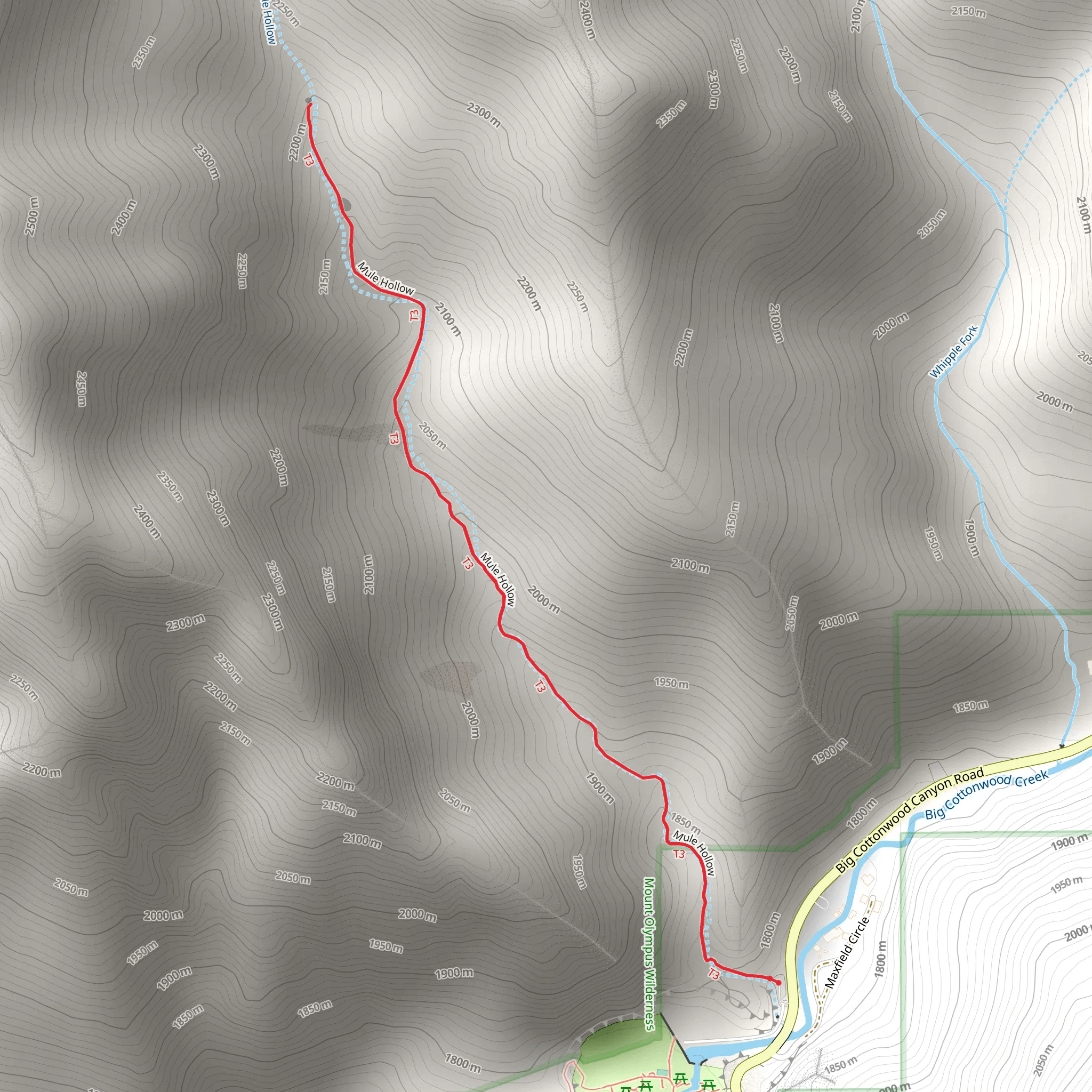 Mule Hollow mobile static map