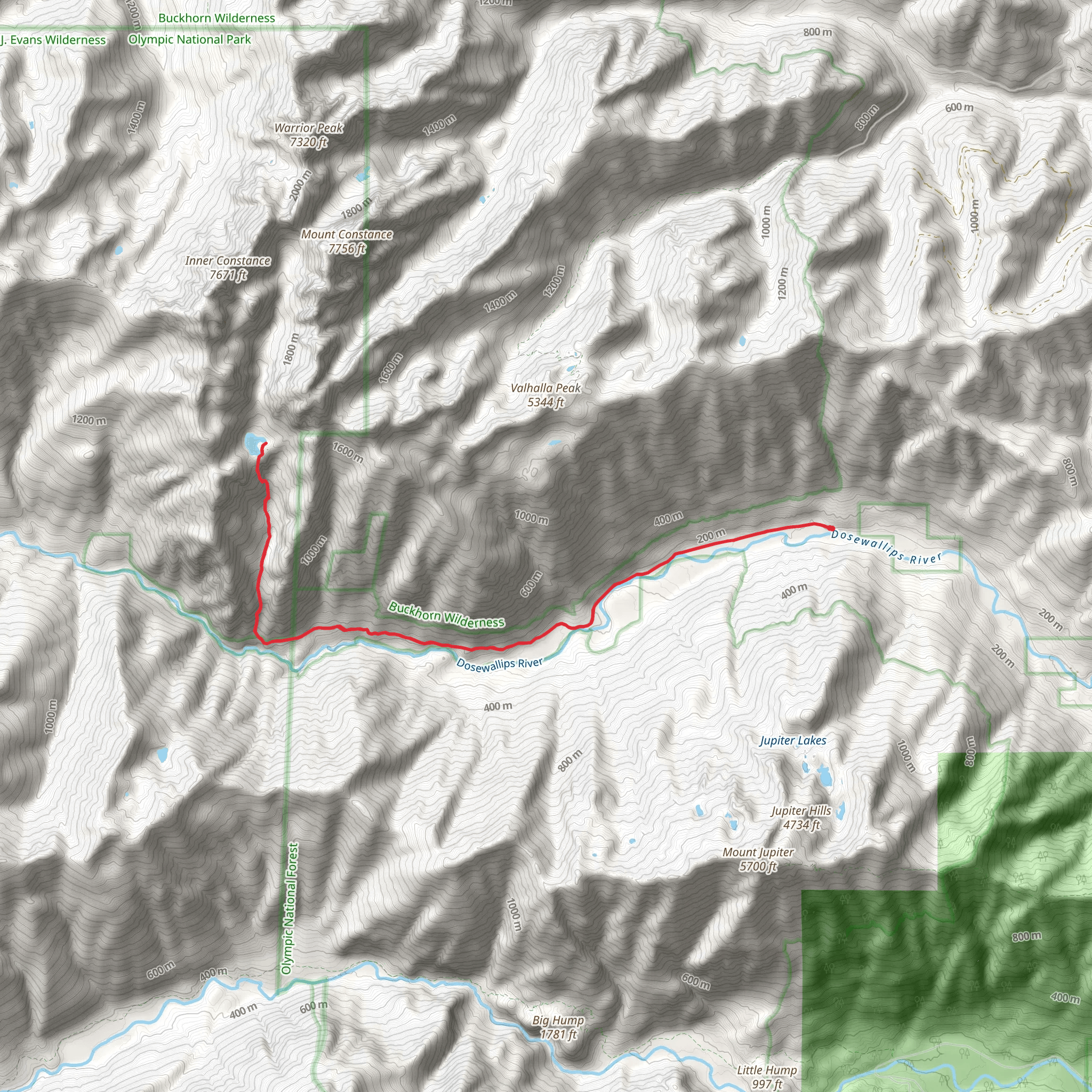 Lake Constance via Dosewallips Road mobile static map
