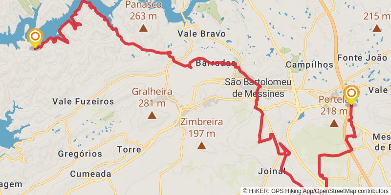 Via Algarviana stage 7 Map