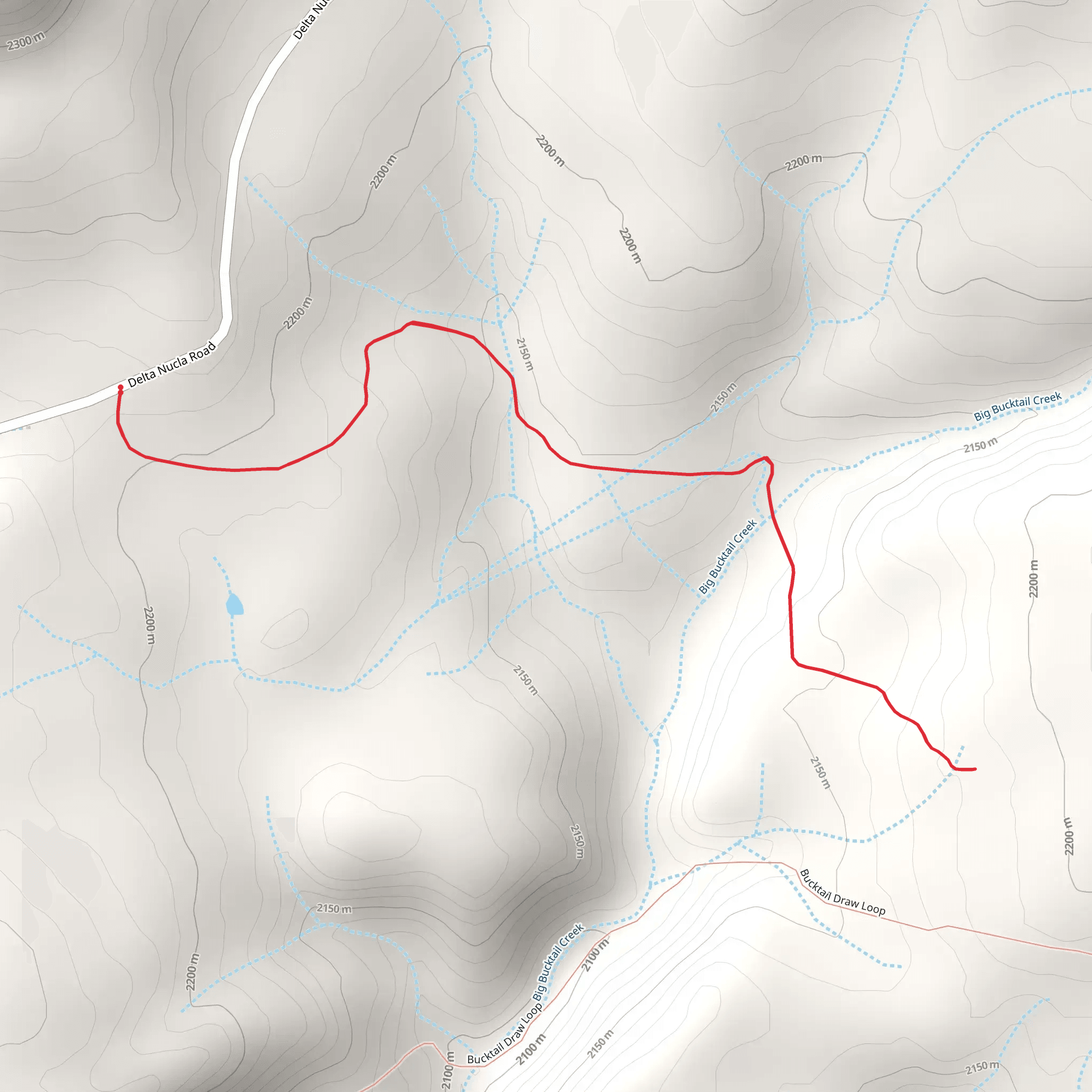 Bucktail Creek Spur Trail mobile static map