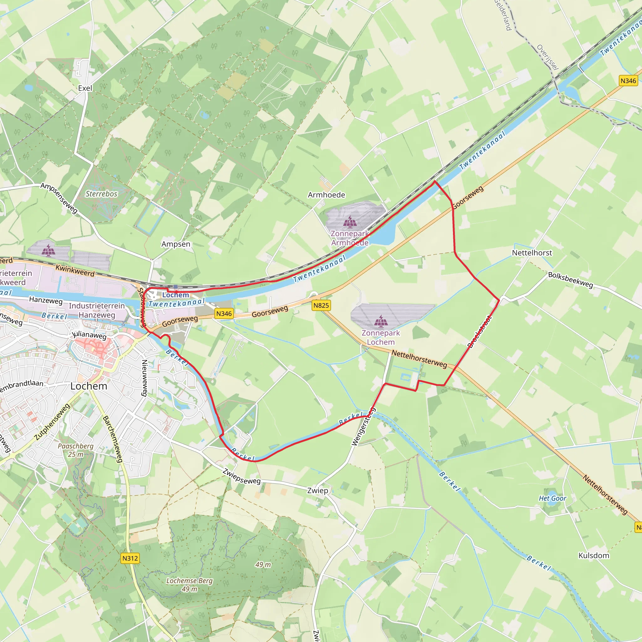 Nettelhorst Route and Lochemse Bergen Loop mobile static map