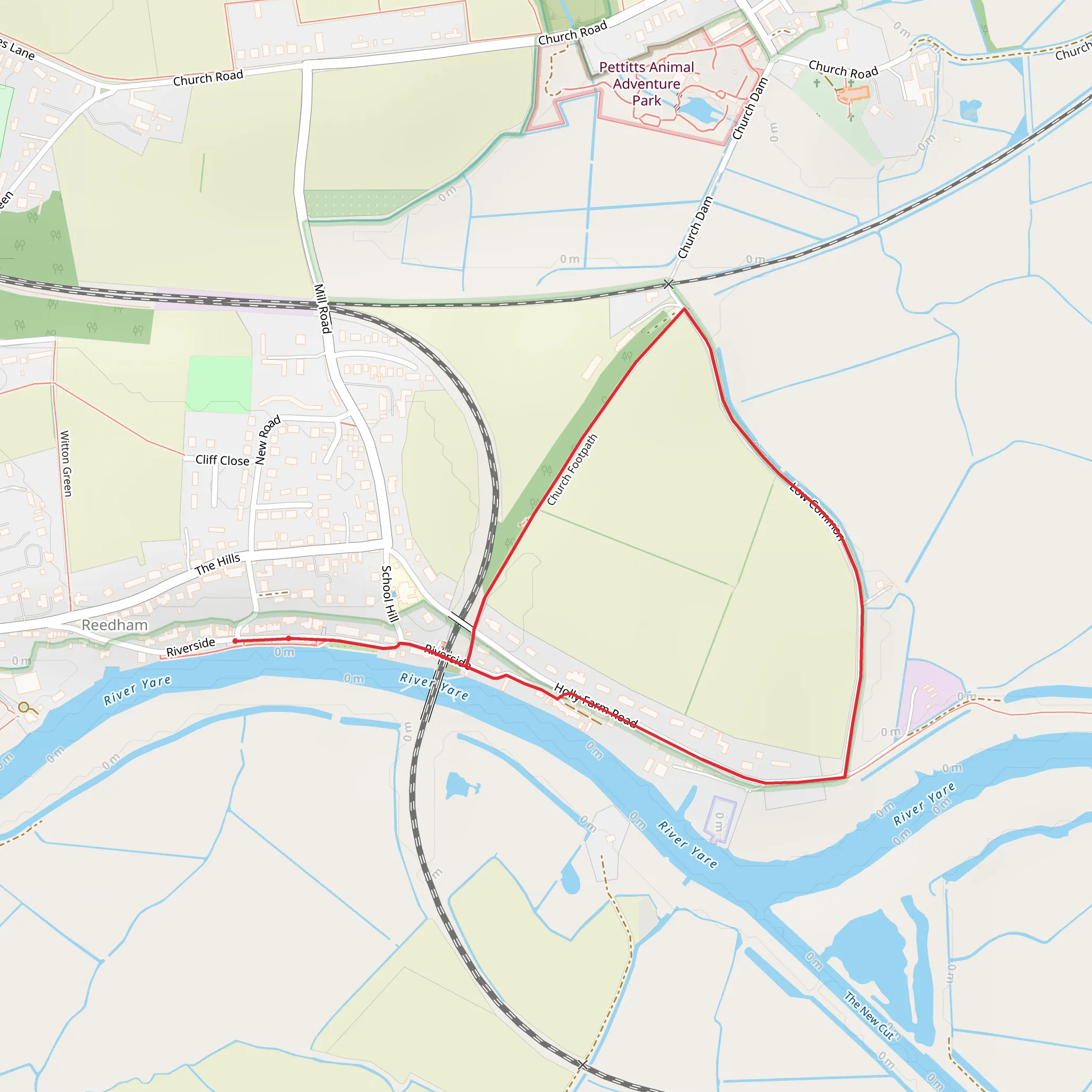 Reedham Walk mobile static map