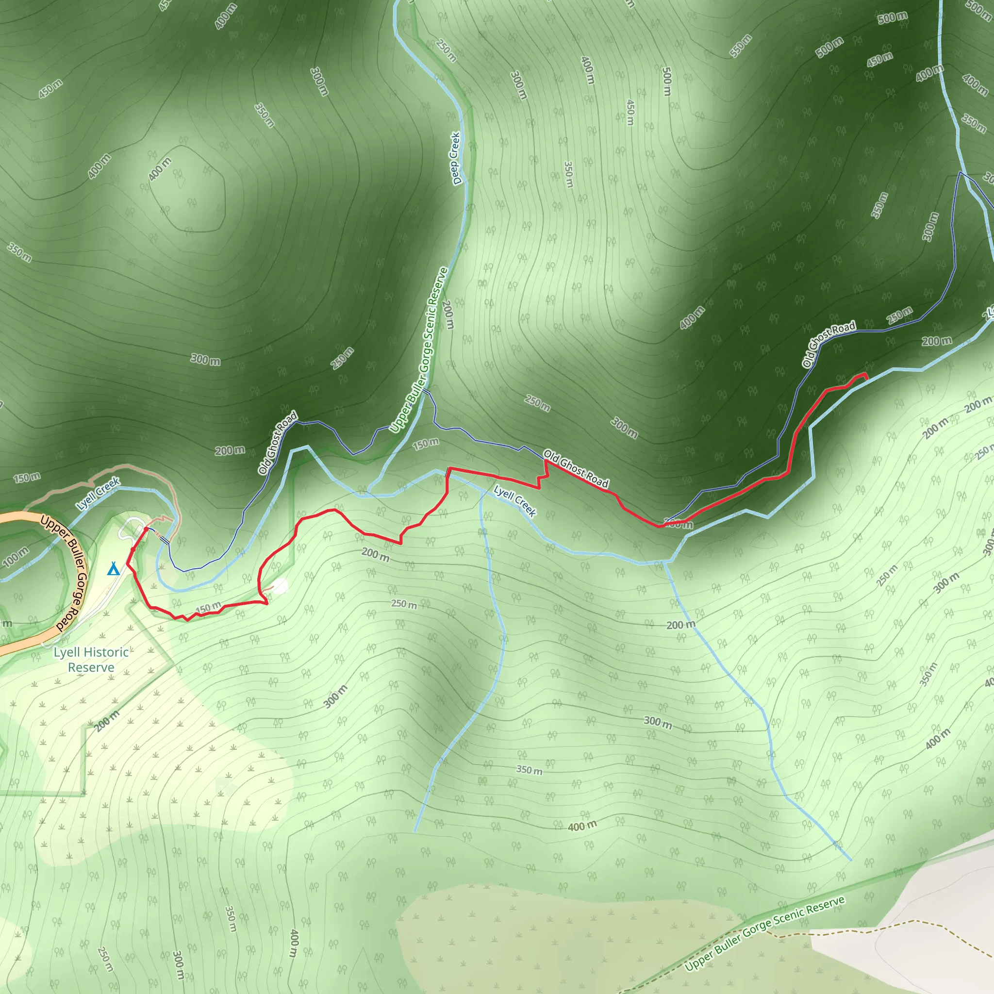 Lyell Creek Walk mobile static map