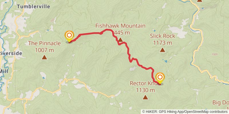 Southeastern Serpentine Trail stage 14 Map