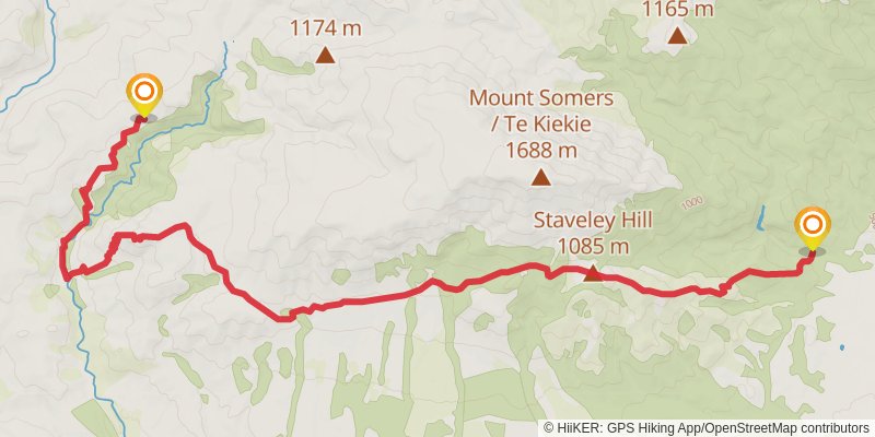 Mount Somers Track stage 2 Map